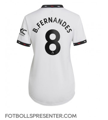 Manchester United Bruno Fernandes #8 Borta Matchtröja Dam 2022-23 Kortärmad